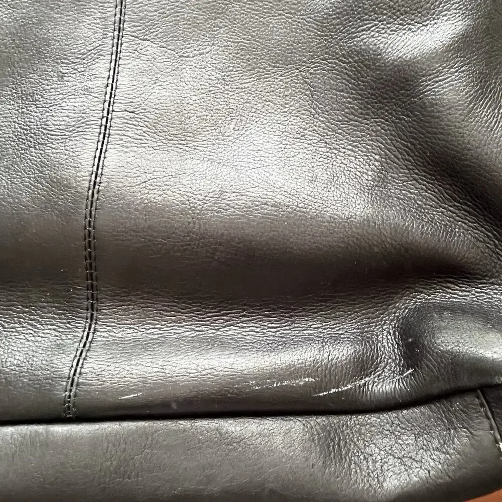 Vintage Wilsons Leather Satchel Messenger Black Shoulder Bag Laptop Briefcase